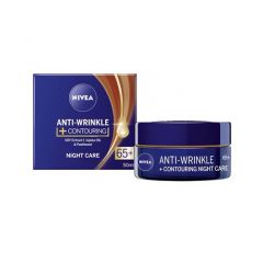 Nivea Anti-Wrinkle Plus Контуриращ нощен крем за лице против бръчки 65+ 50 мл