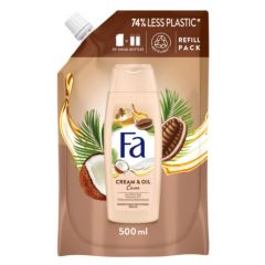 Fa Cream & Oil Душ-крем за тяло с аромат на какао в пауч 500 мл 