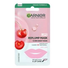 Garnier Skin Naturals Replump Cherry Lip Mask Хартиена маска за устни с аромат на череша 5 г