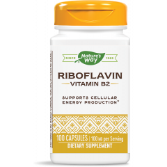 Nature's Way Vitamin B2 Рибофлавин за нормално производство на енергия 100 мг х100 капсули