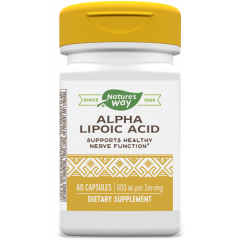 Nature's Way Alpha-Lipoic Acid Алфа-липоева киселина за контрол върху нивата на кръвната захар 200 мг х60 капсули