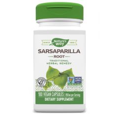 Nature's Way Sarsaparilla Root Корен от Сарсапарила при псориазис, екзема и акне 425 мг х100 V капсули