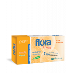 AboPharma Flora Bimbi 7 Синбиотик за деца за поддържане на чревния баланс 6 флакона