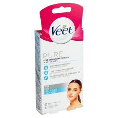 Veet Pure Восъчни ленти за лице за чувствителна кожа x20 бр