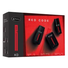 STR8 Red Code EDT Тоалетна вода за мъже 50 мл + STR8 Red Code Дезодорант спрей за мъже 150 мл + STR8 Red Code Освежаващ душ-гел за мъже 250 мл Комплект