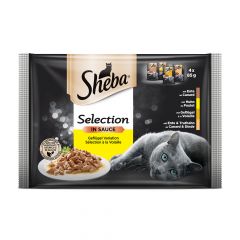 Sheba Selection in Sauce Пауч с птиче месо в сос за котки 4х85 гр