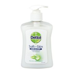 Dettol Soft on Skin Антибактериален течен сапун за ръце с алое вера и витамин Е 250 мл