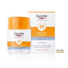 Eucerin Sun Sensitive Protect Слънцезащитен матиращ флуид за лице SPF50+ 50 мл