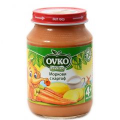 Bebelan Ovko Моркови с картоф Пюре 4М+ 190 гр 