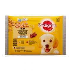 Пауч говеждо, пилешко и ориз за кучета до 1 година Pedigree Junior 4х100 гр