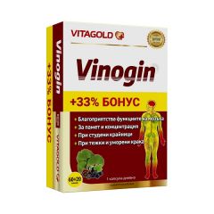 Vitagold Vinogin За памет и кръвооросяване х60+20 капсули