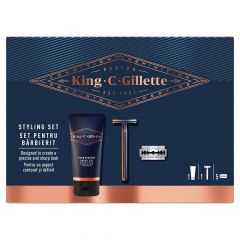 Gillette King C. Ретро самобръсначка + Гел за бръснене Комплект