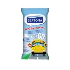 Septona Antibacterial Kids Антибактериални почистващи мокри кърпи за деца 15 бр