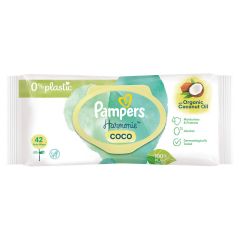 Pampers Coconut Harmonie Protection Baby Wipes Бебешки мокри кърпички 42 бр