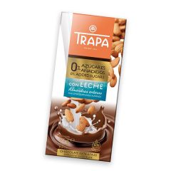 Trapa Шоколад млечен с бадеми 0% захар 175 гр