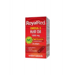 Webber Naturals Royal Red Omega-3 Krill Oil Омега-3 Крил масло 1000 мг x30 софтгел капсули 