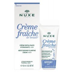 Nuxe Crеme Fraiche de Beaute Хидратиращ уплътняващ крем за лице за нормална кожа 30 мл + Nuxe Crеme Fraiche de Beaute Хидратиращ дневен крем 3в1 за лице и околоочен контур 15 мл Комплект