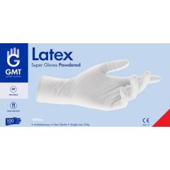 Латексови ръкавици Кутия Размер S, M, L, XL 100 бр GMT