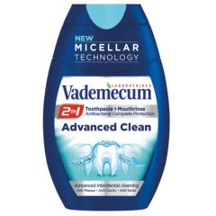 Vademecum Advanced Clean 2in1 Паста за зъби и вода за уста 2в1 за дълбоко почистване с мицели 75 мл
