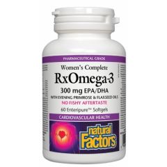 Natural Factors Women's Complete Rx Omega-3 поддържа сърдечно-съдовото здраве 1035 мг х 60 софтгел капсули