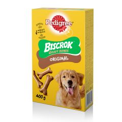 Бисквити за кучета в зряла възраст с омега-3 и витамин Е Pedigree Biscrok Gravy Bones Original 400 гр
