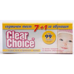 Clear Choice Седмичен тест 7+1 за овулация с подарък Тест за бременност касета