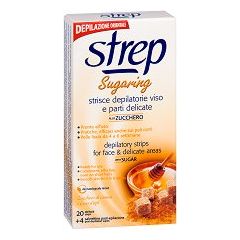 Strep Sugaring Депилиращи ленти за лице и деликатни зони със захарна трастика и восък 20 бр