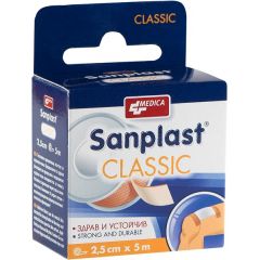 Medica Sanplast Classic Прикрепващ пластир за нормална кожа 2.5 см/5 м