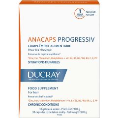 Ducray Anacaps Progressive Хранителна добавка срещу прогресивен косопад х 30