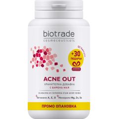 Biotrade Acne Out Акне аут за проблемна кожа с бирена мая х60 + 30 капсули Промо
