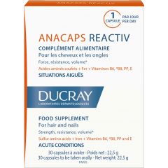 Ducray Anacaps Reactive Хранителна добавка срещу реактивен косопад х 30