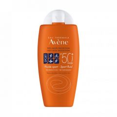Avene Eau Thermale Sport Водоустойчив слънцезащитен флуид за лице и тяло за чувствителна кожа SPF50+ 100 мл