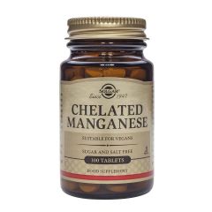 Solgar Chelated Manganese Хелатиран Манган 8 мг х100 таблетки