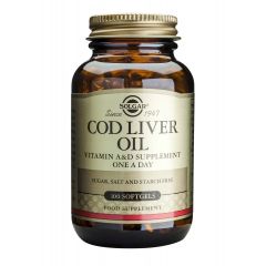 Solgar Cod Liver Oil Рибено масло от черен дроб на Треска х100 меки капсули