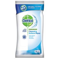 Dettol Anti-Bacterial Cleansing Surface Wipes Антибактериални кърпи за повърхности 36 бр