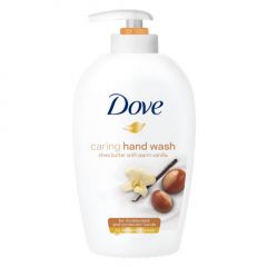Dove Caring Hand Wash Течен сапун за ръце с масло от ший и ванилия 250 мл