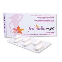 Feminella Vagi C за възстановяване на вагиналната микрофлора х 6 вагинални таблетки Angelini 