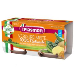 Plasmon Меню зеленчуци микс за деца 4М+ 80 гр 2 бр