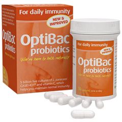 OptiBac Probiotics Пробиотик с витамин С за поддържане на нормален имунитет 30 капсули