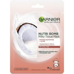 Garnier Nutri Bomb Coconut Milk Подхранваща маска за лице с кокосово мляко за суха кожа 1 бр
