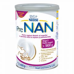Nestle PreNAN Етап 2 Диетична храна за недоносени и родени с ниско тегло бебета Метална кутия 400 гр