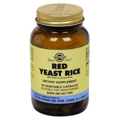 Solgar Red Yeast Rice Червен ориз при висок холестерол 600 мг х60 капсули