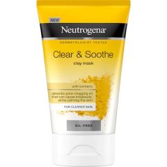 Neutrogena Clear & Soothe Почистваща и успокояваща маска за лице с глина и куркума 50 мл