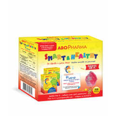 AboPharma Smart & Healthy Рибчо Рибено масло от сьомга за деца с Омега-3 и Витамин D3 100 капсули 2 бр + подарък: Pop it за момичета Комплект
