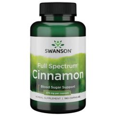Swanson Full Spectrum Cinnamon Широкоспектърна канела 375 мг 180 капсули