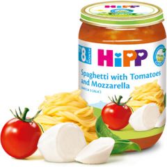 Hipp био пюре спагети с домати и моцарела 8М+ 220 гр