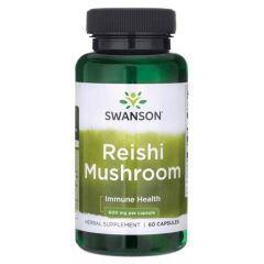 Swanson Reishi Mushroom Гъба Рейши 600 мг х 60 капсули