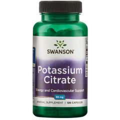 Swanson Potassium Citrate Калиев цитрат 99 мг х 120 капсули 