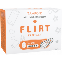 Flirt Fantasy Tampons Maxi Twist Off Дамски Тампони макси 5 капки 8 бр