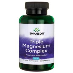 Swanson Triple Magnesium Complex Троен магнезиев комплекс 400 мг 300 капсули